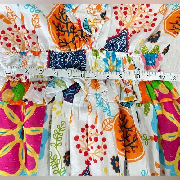 NWT SZ L Maude Vivante Colorful Floral Ana Dress summer garden - Picture 9 of 12